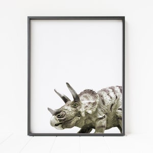 triceratops print, dinosaur decor, dinosaur print, printable dinosaur, nursery decor, dinosaur wall art