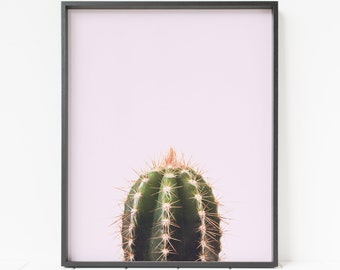 cactus print, cactus wall decor, minimalist cactus, desert wall art, pink wall art