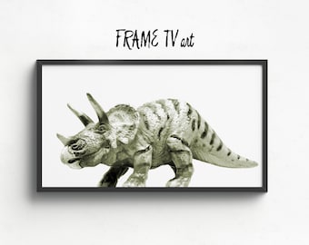 SAMSUNG FRAME TV art, triceratops decor, dinosaur decor, Digital Download for Samsung Frame, Frame tv Dinosaur