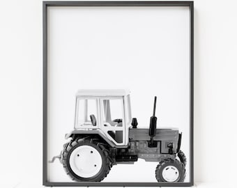 tractor print, tractor decor, nursery farm decor, children's room art