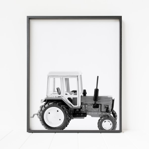 tractor print, tractor decor, nursery farm decor, children's room art