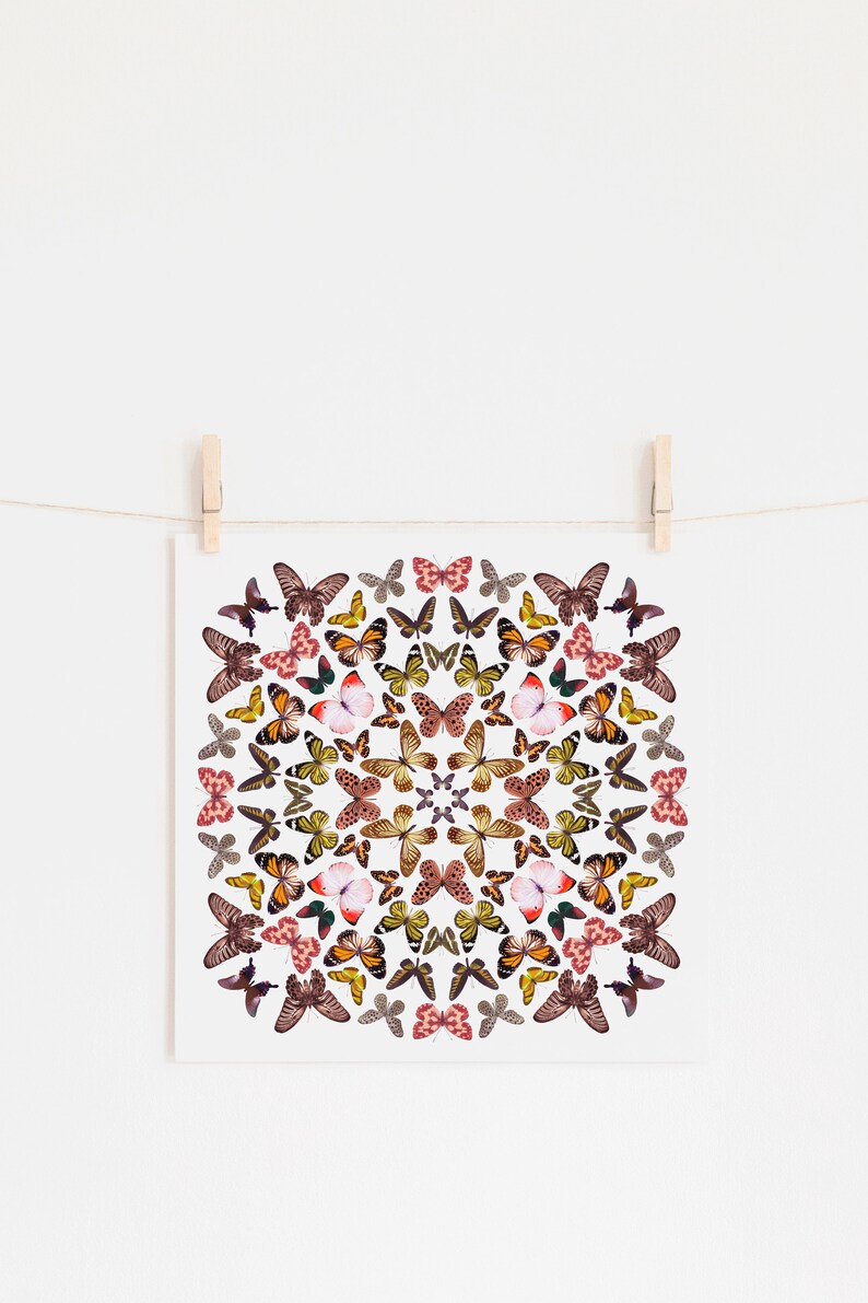 Butterfly Print Butterfly Wall Art Butterfly Pattern Etsy