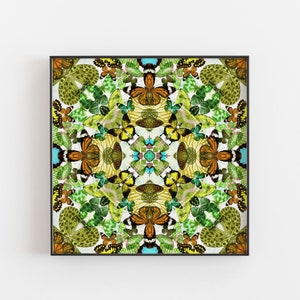 Schmetterling Print, abstrakte Schmetterlings-Wanddekoration, Mandala-Print, maximalistische Wandkunst