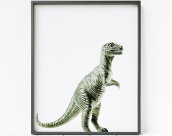 stampa di dinosauro t-rex, decorazioni di dinosauri, arte murale di dinosauri, arte per cameretta dei bambini con dinosauri, tirannosauro rex