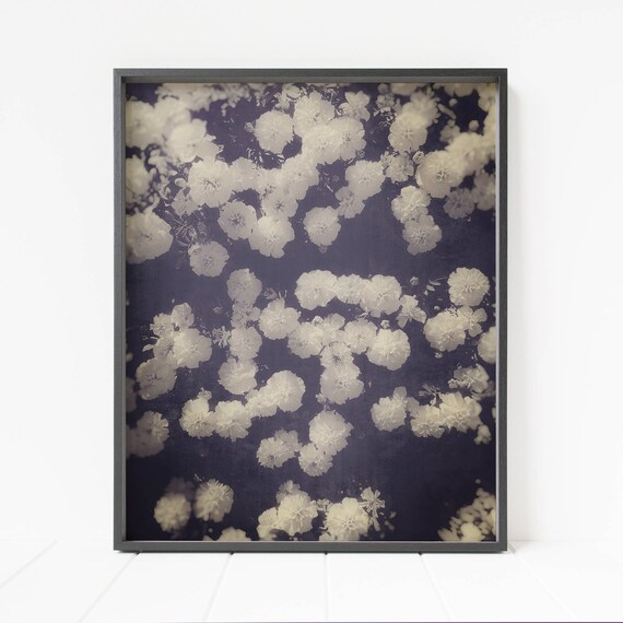 flowers print, black and white vintage floral decor, floral wall art, flower print