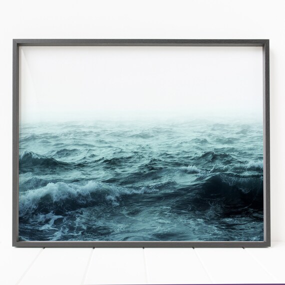 Waves Print Color Ocean Print Horizontal Waves Print Beach | Etsy