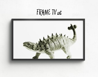 SAMSUNG FRAME TV art, Ankylosaurus Dinosaur decor, Digital Download for Samsung Frame, Frame tv dinosaur