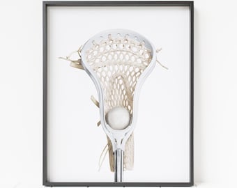 lacrosse stick print, lacrosse decor, lacrosse wall art, sports decor, sports print, boy's room decor