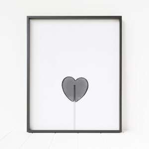 imprimé bonbons, imprimé sucette coeur noir et blanc, décor sucette, art de pépinière minimaliste