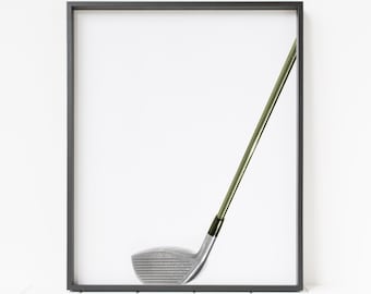 golf print, golf club print, golf decor, sports decor, printable golf print