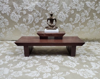 Buddhist Oak Mini Altar with Hand Rubbed oil finish and Chocolate Stain