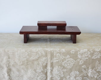Buddhist Pine Mini Altar with Cognac (Red) Stain
