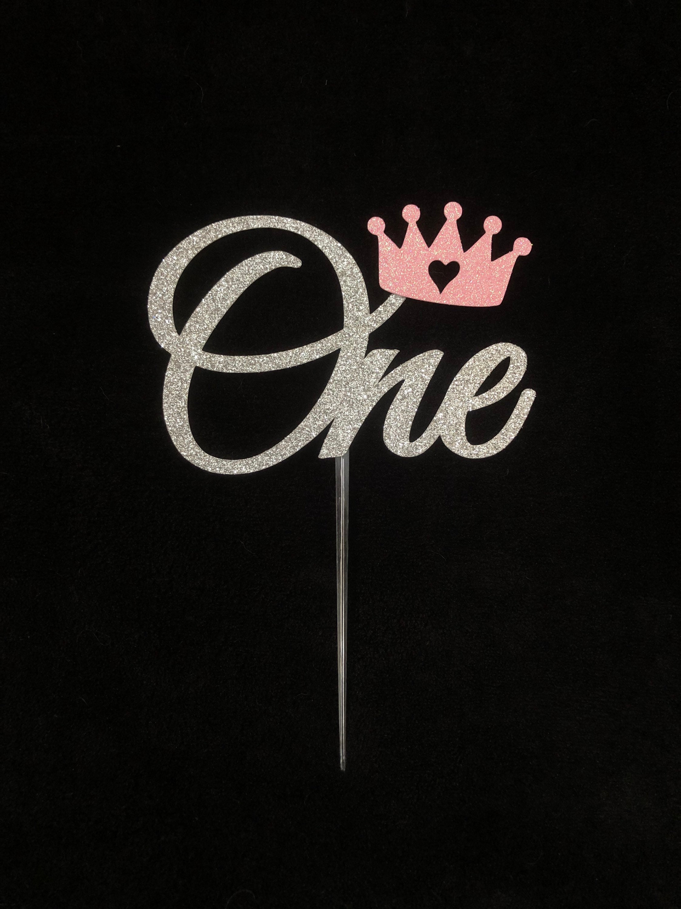 One Cake Topper, Princess Party Decor, First Birthday Cake Topper ...
