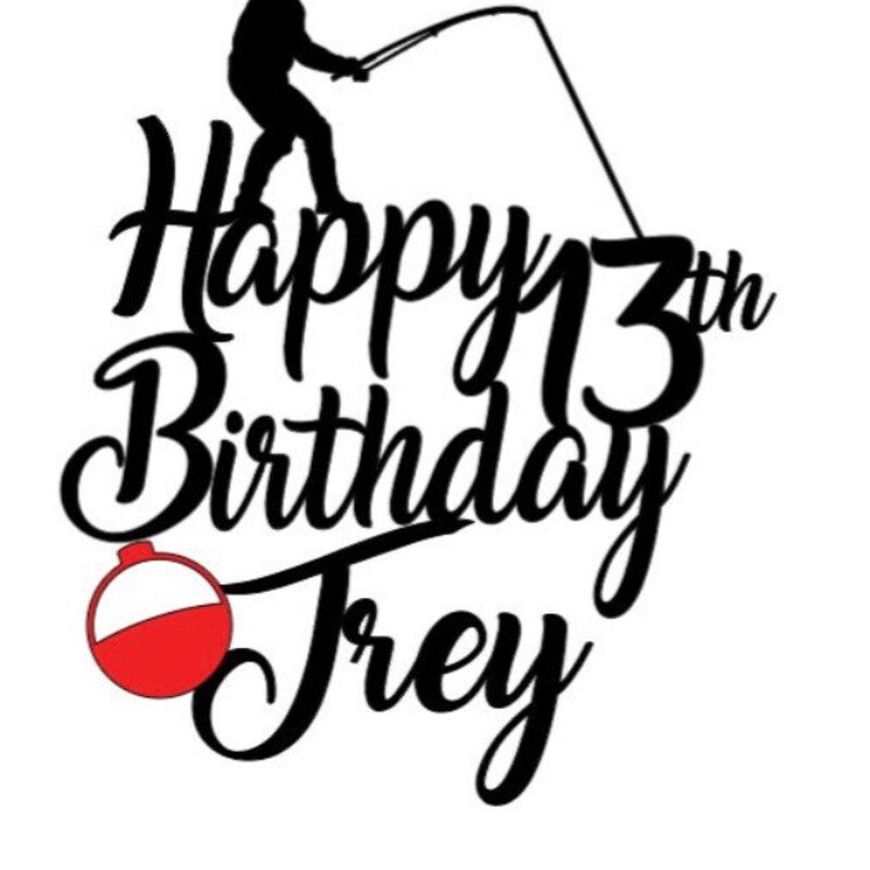 Fishing Cake Topper - Etsy