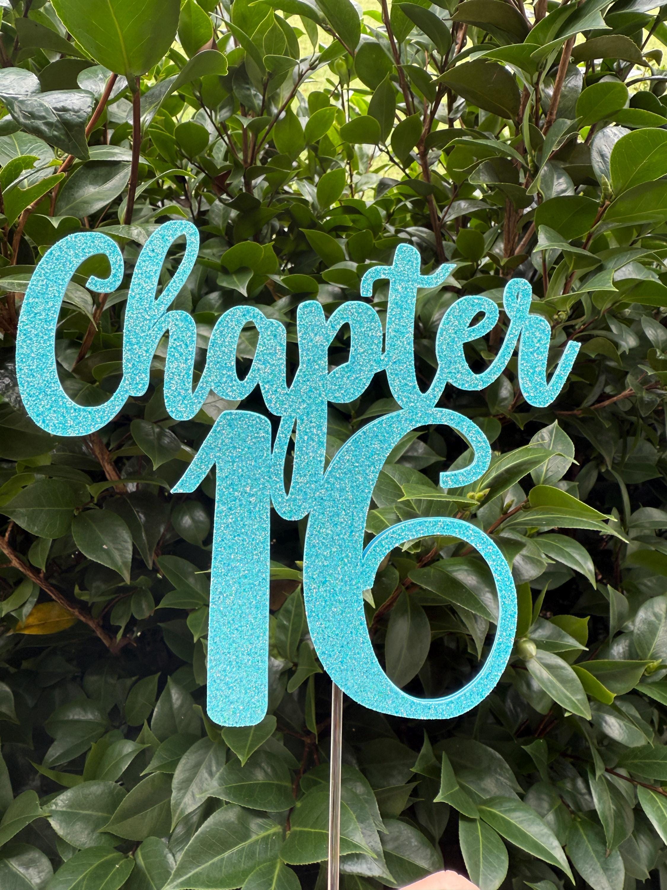 Chapter Cake Topper. Any Age. Chapter 27, Book Theme Party, Birthday ...