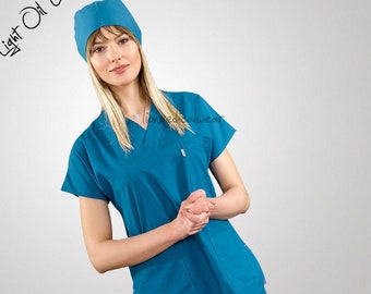 Personalized Nurse Scrub Set, Custom Embroidery Medical Uniform, Unisex and V-Neck, Nursing Scrubs | PAGE2