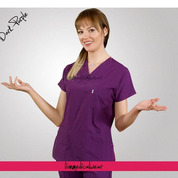 Personalized Scrub Set, Nurse Scrubs, Hospital Uniform, V-Neck Doctor Clothing, Medical Uniform, | PAGE1