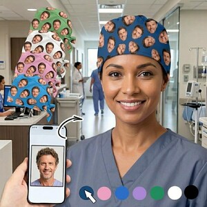Casquette photo personnalisée pour gommage, Casquette chirurgicale personnalisée, Casquettes chirurgicales, Cadeau vétérinaire, Casquette médicale, Casquettes de médecin