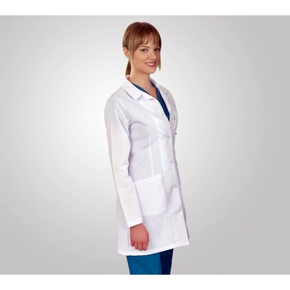 Shirt Collar Types Long Arm and Long Weight Lab Coat | Woman Apron