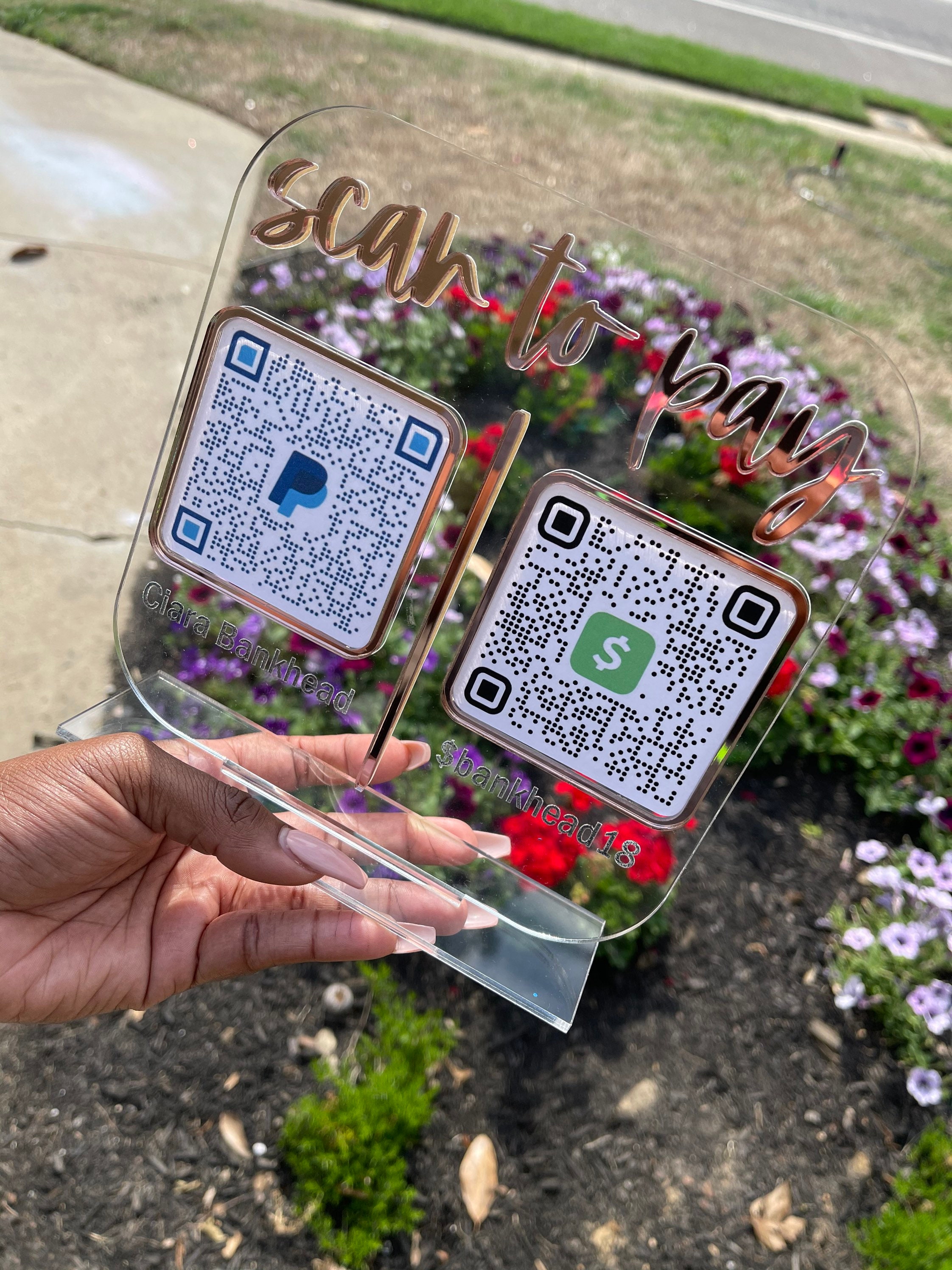 Scan to Pay / QR Board / Scan to Pay Plaque / Acrylic QR Code Sign / …