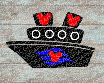 Disney Cruise Ship SVG, DXF, Jpeg, and Studio Downloads