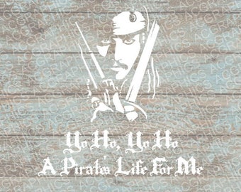 Yo Ho Jack Sparrow SVG, DXF, Jpeg, and Studio Downloads