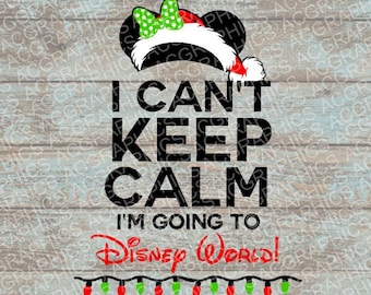 Keep Calm Disney Christmas Minnie SVG, DXF, JPEG, and Studio Downloads
