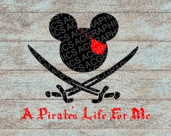 Pirate's Life For Me SVG, DXF, Jpeg, and Studio Downloads