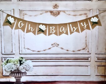 burlap themed baby shower