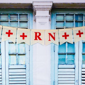 Graduation RN banner, NP banner, CNA banner, Bsn banner,  Lpn banner, Nurse Graduation party decor, Grad from Nursing School College.