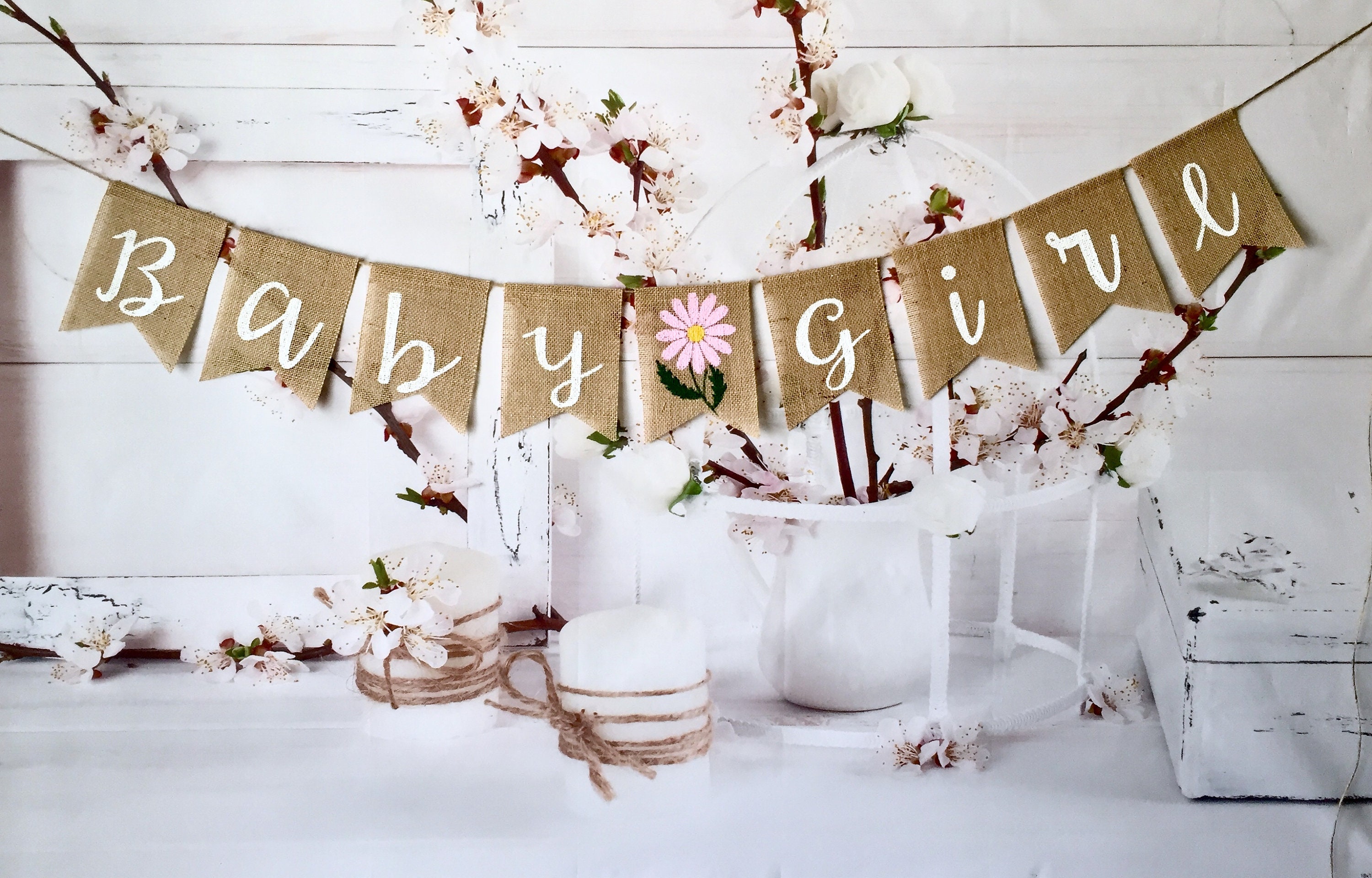 Custom Personalized Baby Name Banner Baby Shower Party Decor Etsy