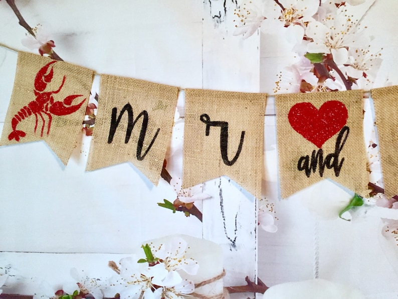 WEDDING Mr and Mrs to Be Bannerbridal Shower Party Crawfish - Etsy