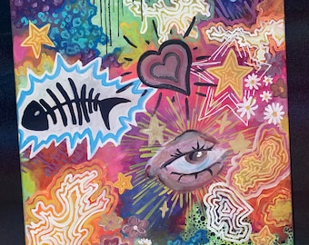 Funky Colorful Abstract/Psychadelic Painting
