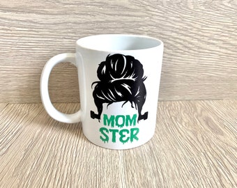 Momster Halloween Mug, Funny Mom Coffee Cup - 11oz
