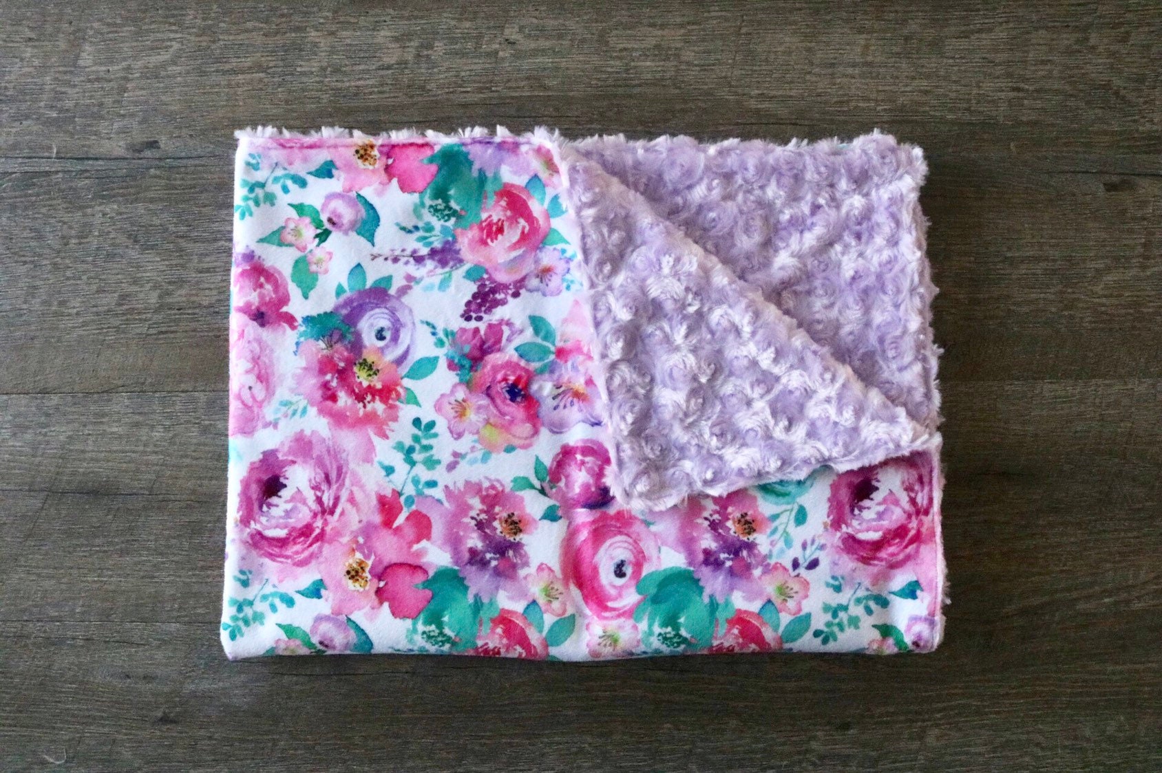 Spring Floral Baby Blanket/Minky Blanket/Baby Blanket Etsy