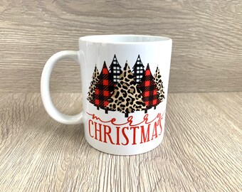 Christmas Tree Mug, Festive Holiday Design, 11oz Ceramic