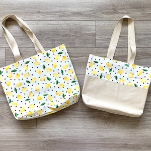 Canvas Tote Bag/Canvas Grocery Bag/Reusable Grocery Bag/Reusable Shopping Bag/Canvas Tote/Reusable Bag/Shopping Bag/Grocery Bag/Lemons/Lemon