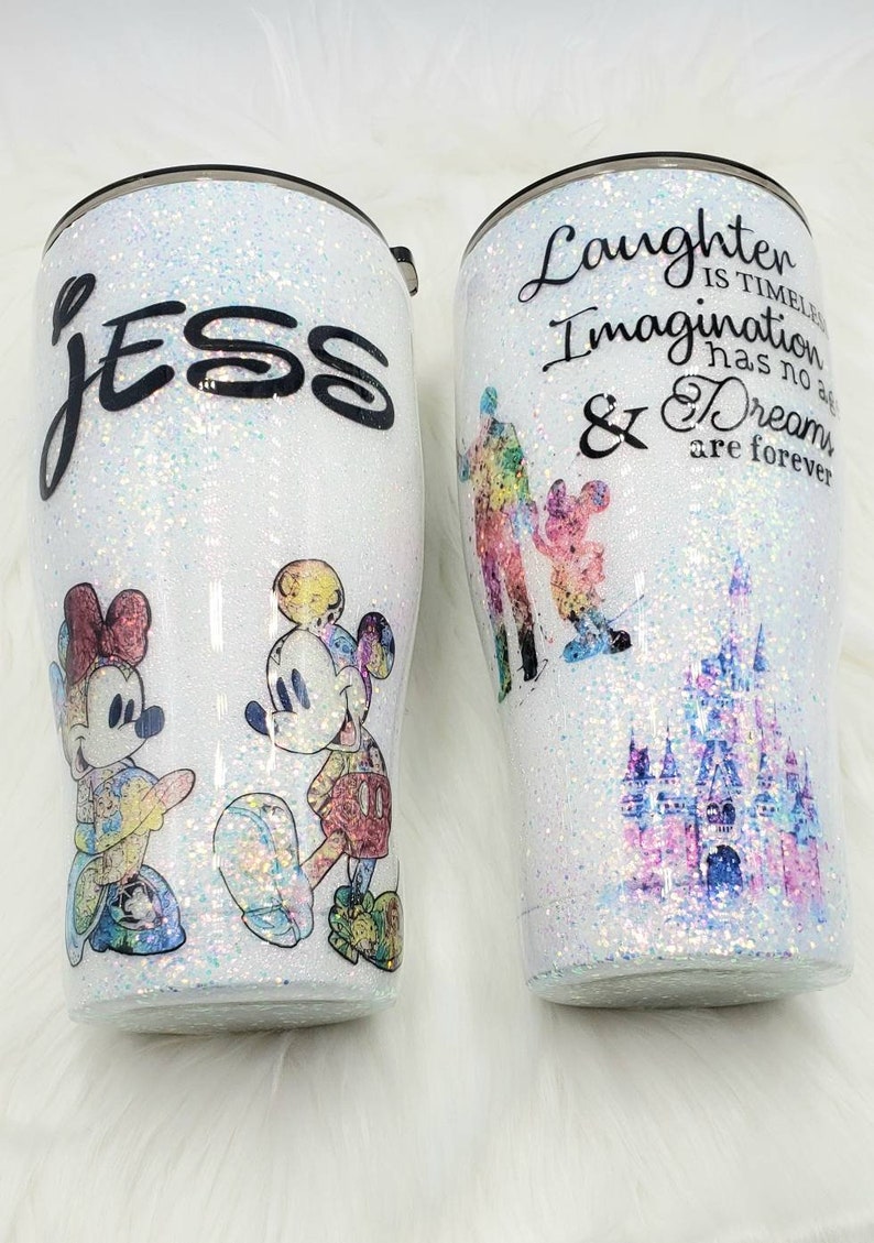 Disney Tumbler Disneyland Cup Mickey and Minnie Mouse Etsy