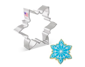 ICY SNOWFLAKE Metal Cookie Cutter, by Ann Clark Cookie Cutters, 4.5"