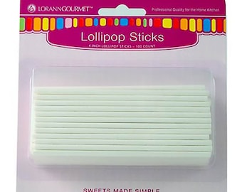 LorAnn Lollipop Sticks 6 inch Package of 100 