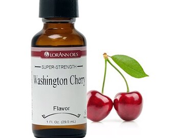 WASHINGTON CHERRY Super Strength Flavor, 1 oz by LorAnn, Ideal for Candy Making