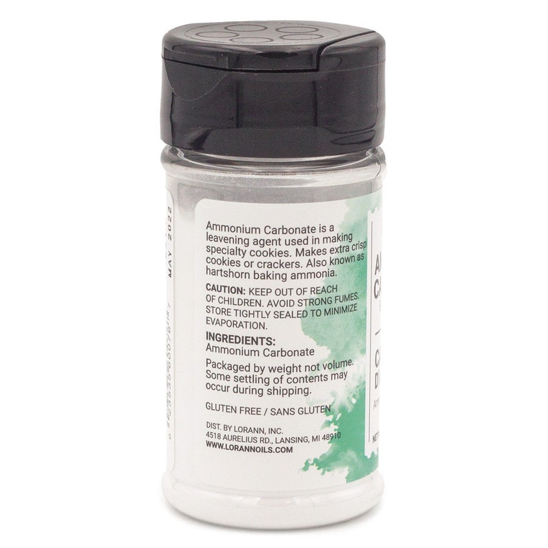 AMMONIUM CARBONATE Baker's Ammonia Hartshorn 2.7 oz Etsy