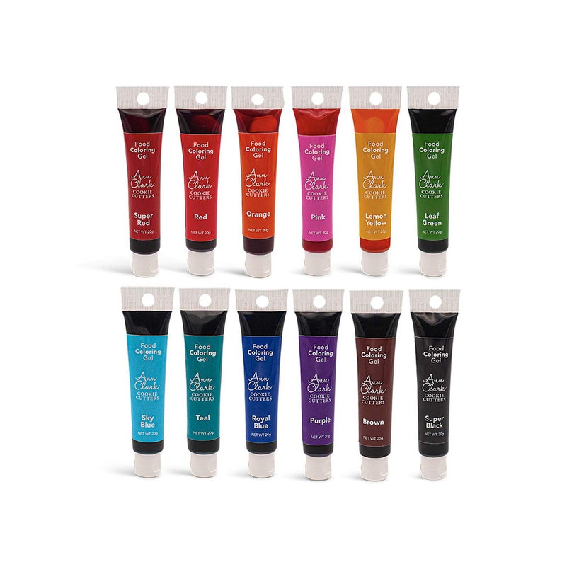 GEL FOOD COLOR 12 Color Set 20g each Ann Clark Cookie Etsy