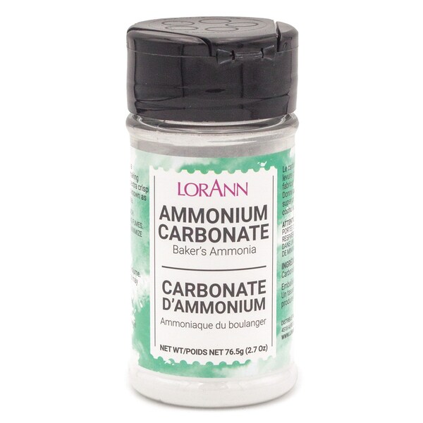 AMMONIUM CARBONATE Baker's Ammonia, Hartshorn- 2.7 oz - LorAnn