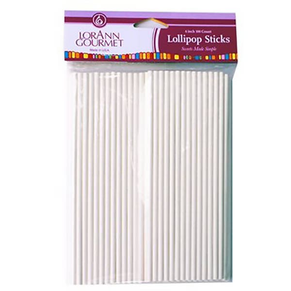 SUCKER STICKS 6 inch, Lollipop, Cake Pop Sticks, 100 Count from LorAnn