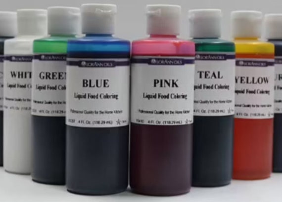 LIQUID FOOD COLORING, Lorann, Choose From 12 Water-based Colors, 4