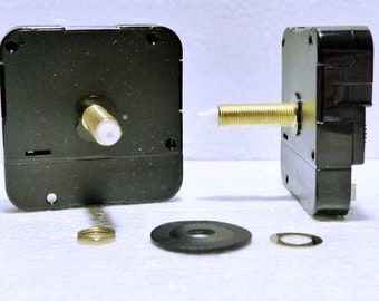 Quartz ticking clock movement, extra long 31mm shaft mechanism with choice of hands.- UK SELLER - Clock Making Kit