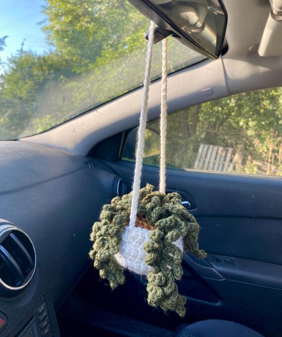 Crochet Car Hanger, Mirror Hanger, Crochet Plant Hanger, Fern, Handmade -  Etsy