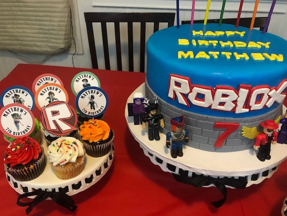 Roblox Cupcake Topper Birthday Cup Cake Topper Personalized Cup Cake Topper - roblox birthday cookies in 2019 roblox birthday cake