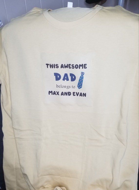 This Awesome Dad Belongs To Personalized Shirt Gift Customized Etsy - roblox daddy etsy